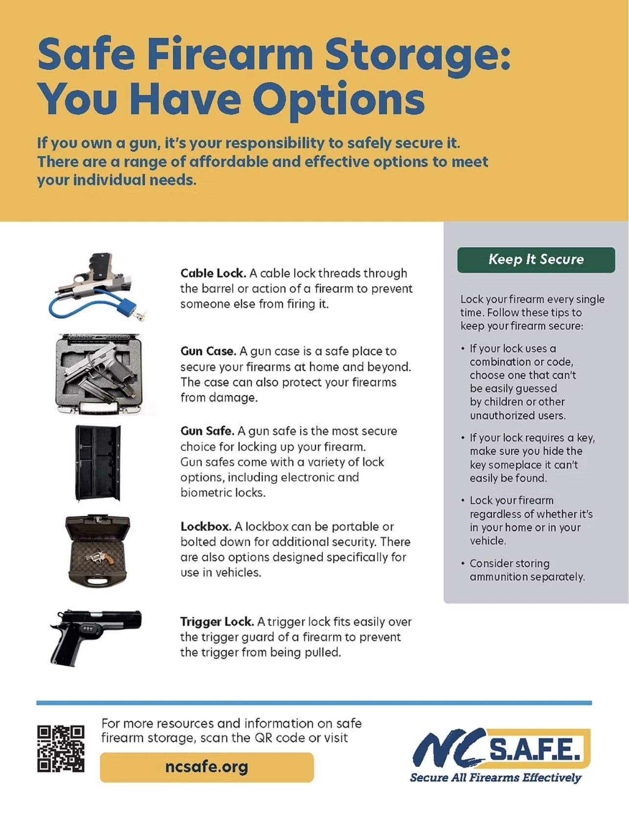 Safe Firearm Storage Infographic