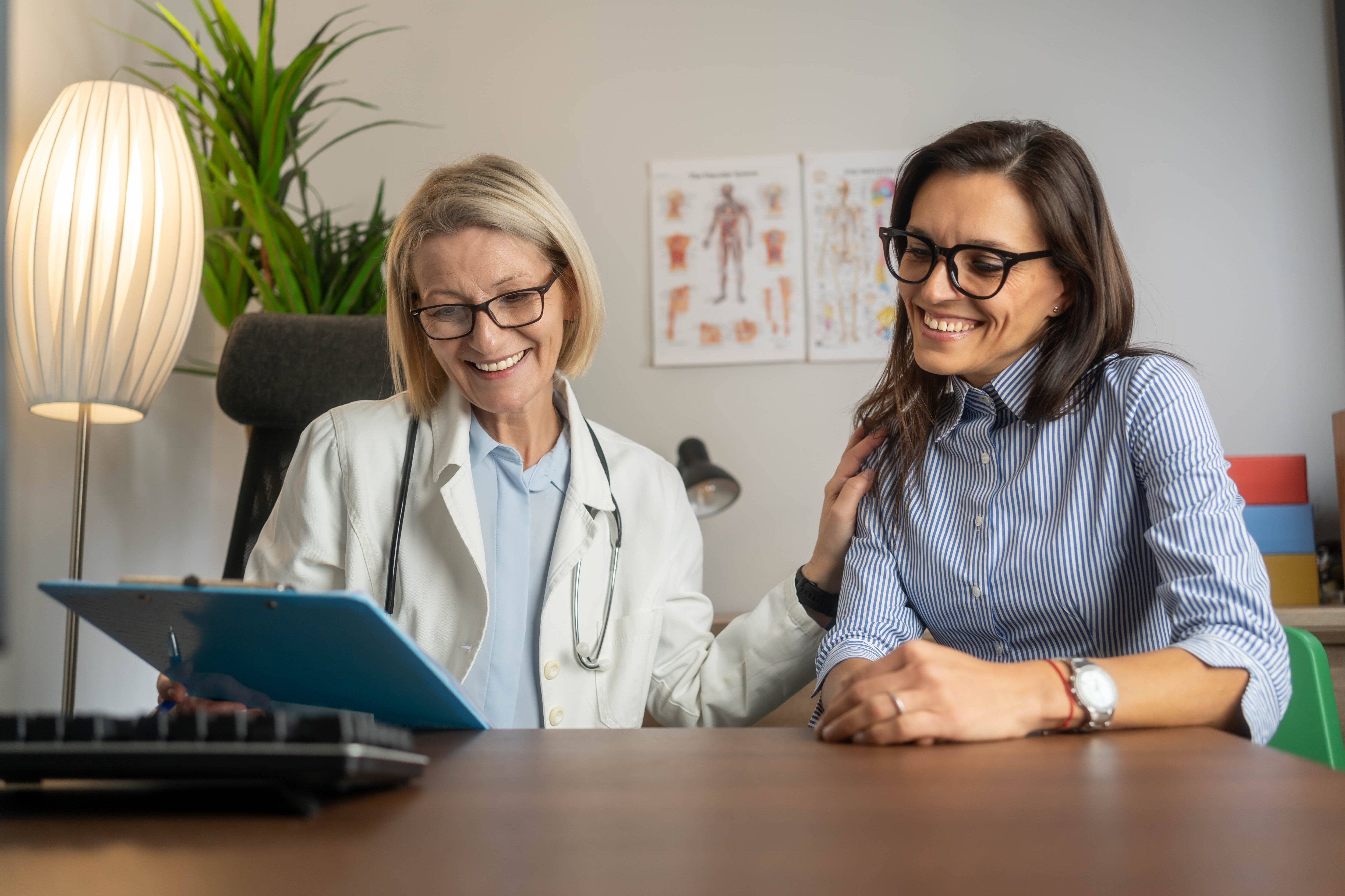 OB-GYN counseling menopausal woman.