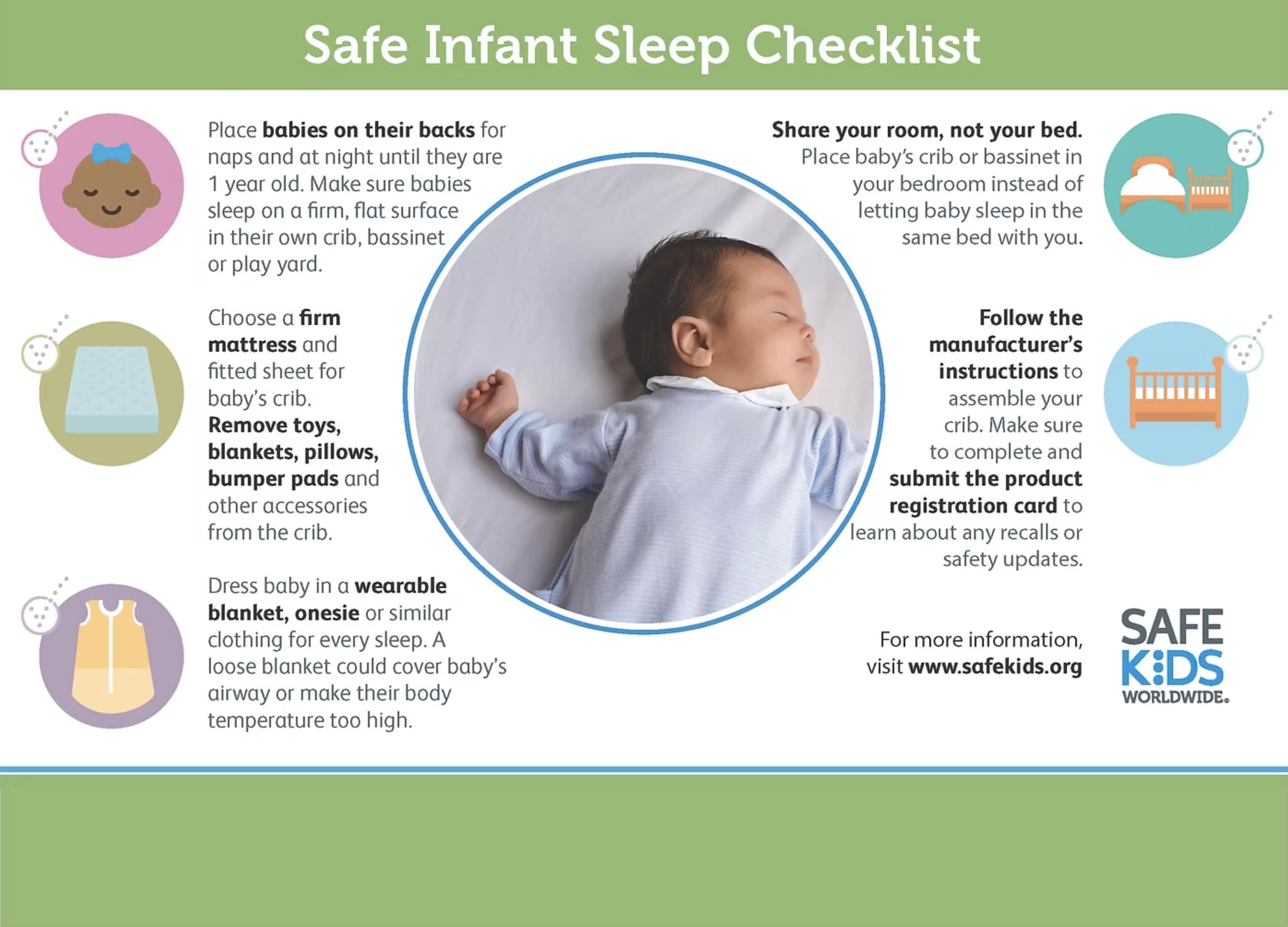 Safe Infant Sleep Checklist Infographic