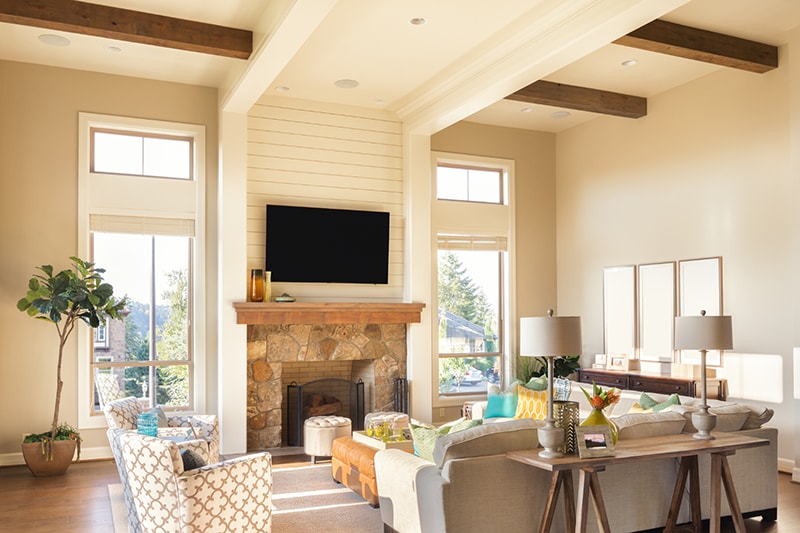 Inside photo of a living room