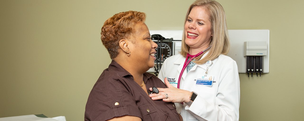 Dr. Metheney with patient